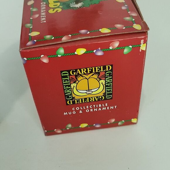 Garfield Collectible Coffee Mug Cup Seasons Greetings Xmas Ornament Set 1996 - Picture 7 of 8